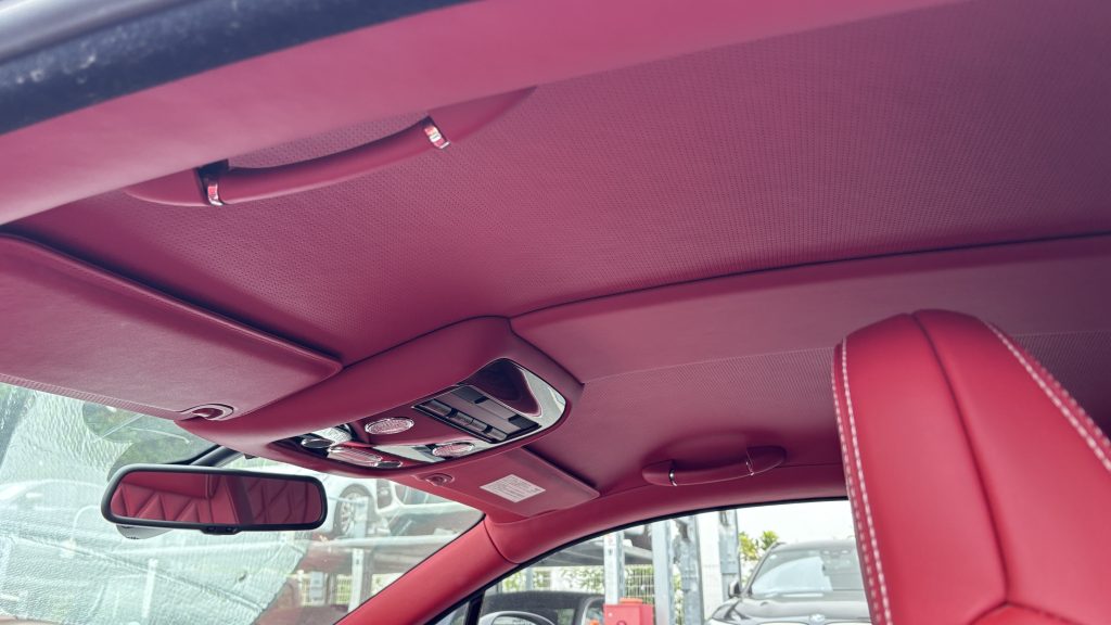 ベントレー コンチネンタルGT ルーフライニング(天井生地)の垂れ補修