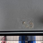 日産 クリッパー ルーフライニングの接着剤痕補修